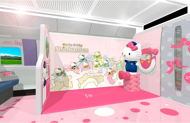 Illustration for article titled A Look Inside The Hello Kitty Bullet TrainÂ